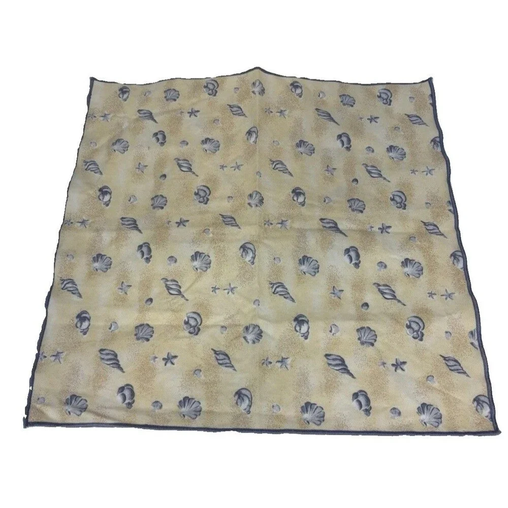Longaberger Vintage Shoreline Seashell Cloth Napkins Set of 4 | 16x16